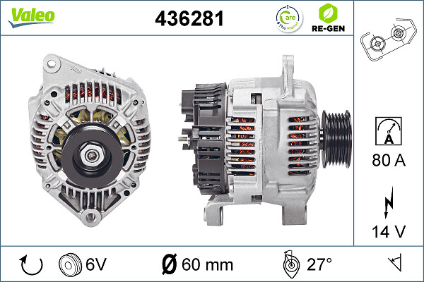 Alternator/Dynamo Valeo 436281