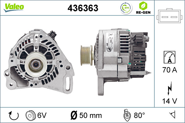 Alternator/Dynamo Valeo 436363