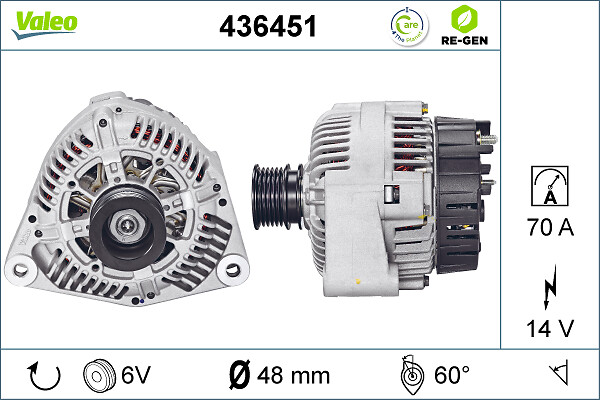 Alternator/Dynamo Valeo 436451