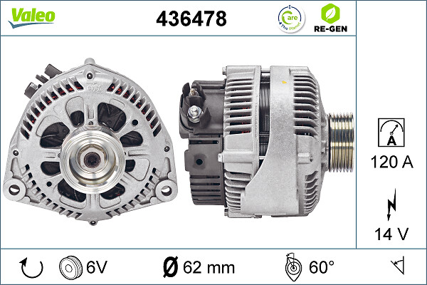 Alternator/Dynamo Valeo 436478