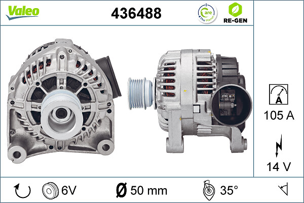 Alternator/Dynamo Valeo 436488