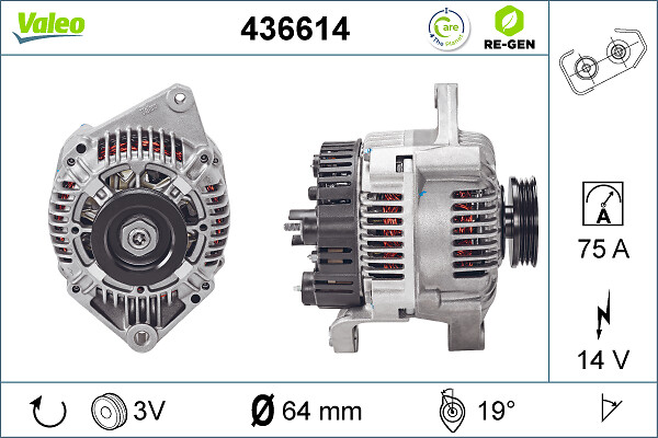 Alternator/Dynamo Valeo 436614