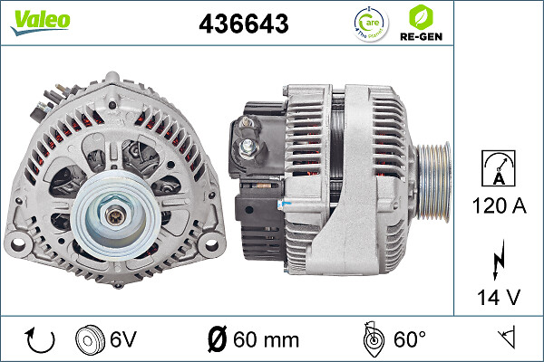 Alternator/Dynamo Valeo 436643