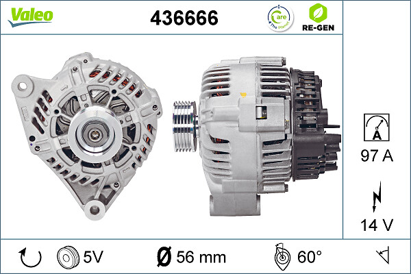 Alternator/Dynamo Valeo 436666