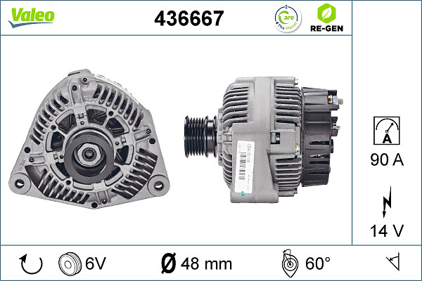 Alternator/Dynamo Valeo 436667