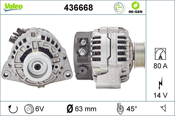 Alternator/Dynamo Valeo 436668