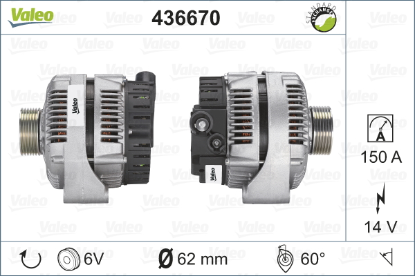 Alternator/Dynamo Valeo 436670