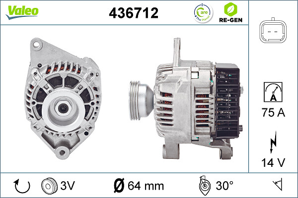 Alternator/Dynamo Valeo 436712