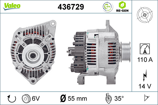 Alternator/Dynamo Valeo 436729