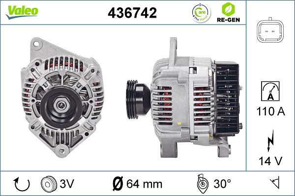 Alternator/Dynamo Valeo 436742