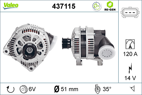 Alternator/Dynamo Valeo 437115