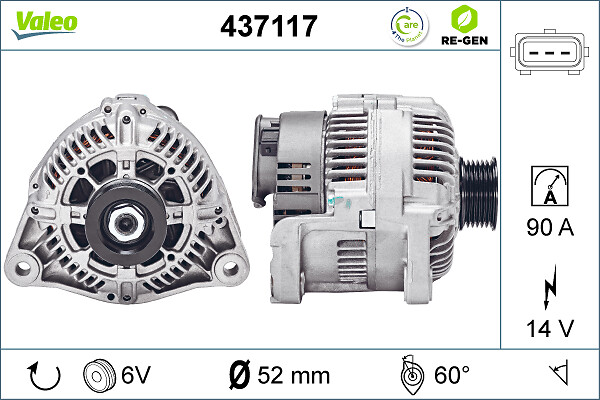 Alternator/Dynamo Valeo 437117