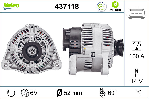 Alternator/Dynamo Valeo 437118