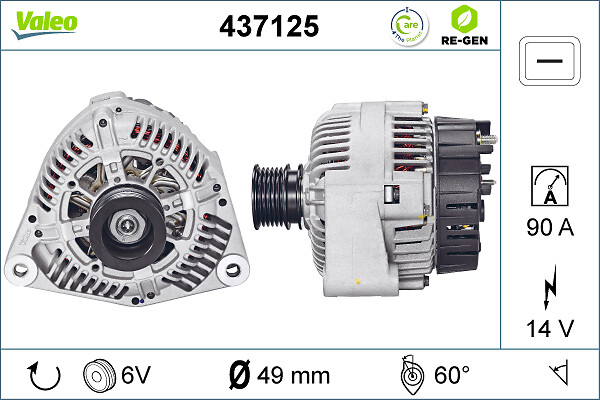 Alternator/Dynamo Valeo 437125