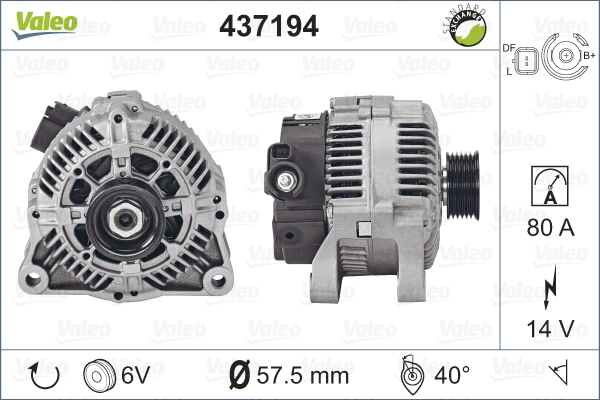 Alternator/Dynamo Valeo 437194