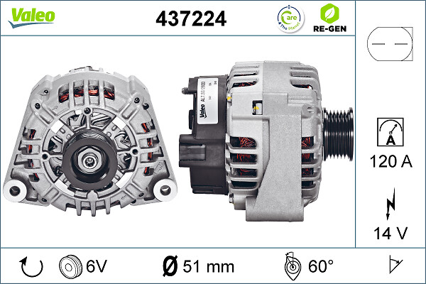 Alternator/Dynamo Valeo 437224