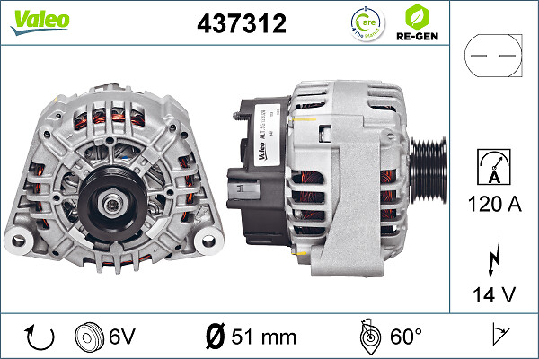 Alternator/Dynamo Valeo 437312