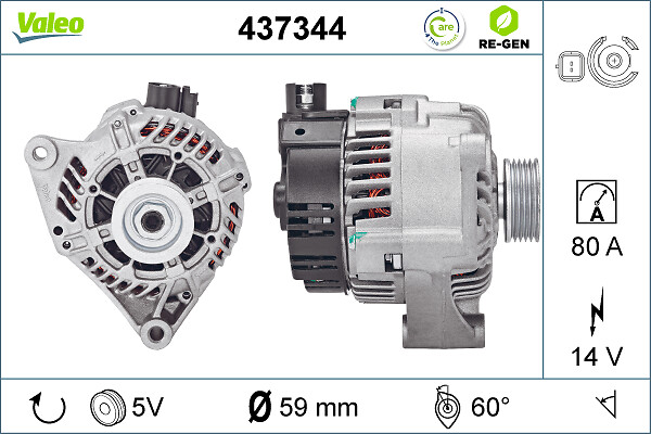 Alternator/Dynamo Valeo 437344