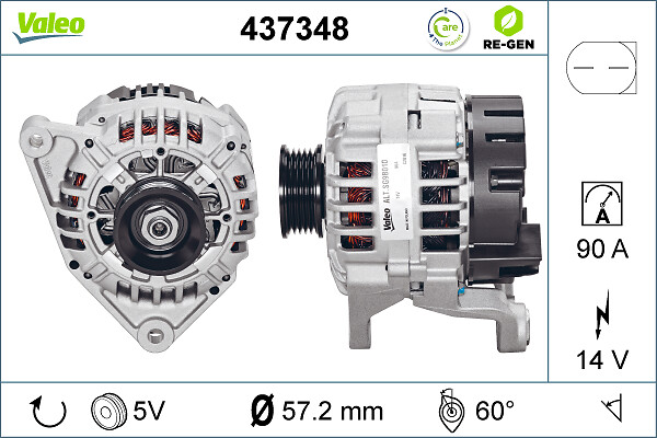 Alternator/Dynamo Valeo 437348