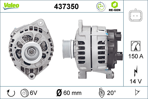 Alternator/Dynamo Valeo 437350