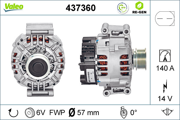 Alternator/Dynamo Valeo 437360