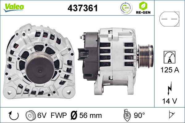 Alternator/Dynamo Valeo 437361