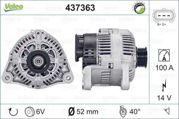 Alternator/Dynamo Valeo 437363
