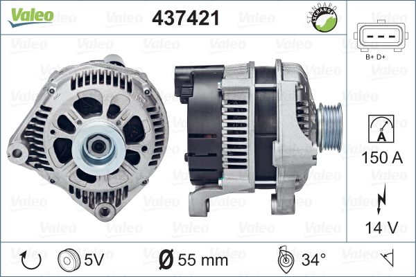 Alternator/Dynamo Valeo 437421