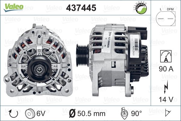 Alternator/Dynamo Valeo 437445