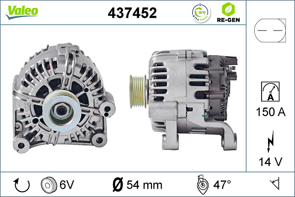 Alternator/Dynamo Valeo 437452