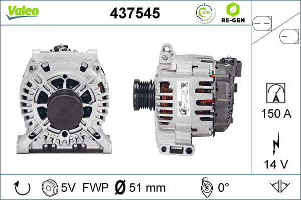 Alternator/Dynamo Valeo 437545