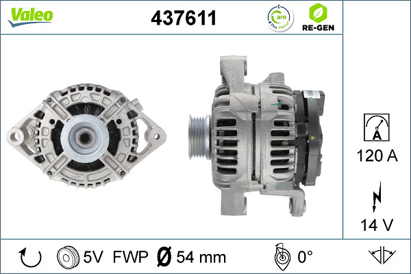 Alternator/Dynamo Valeo 437611