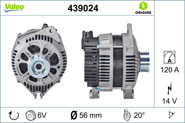 Alternator/Dynamo Valeo 439024