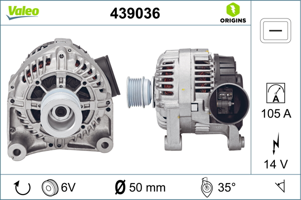 Alternator/Dynamo Valeo 439036