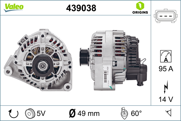 Alternator/Dynamo Valeo 439038