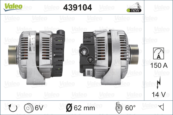 Alternator/Dynamo Valeo 439104