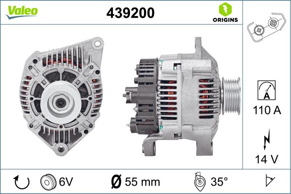 Alternator/Dynamo Valeo 439200