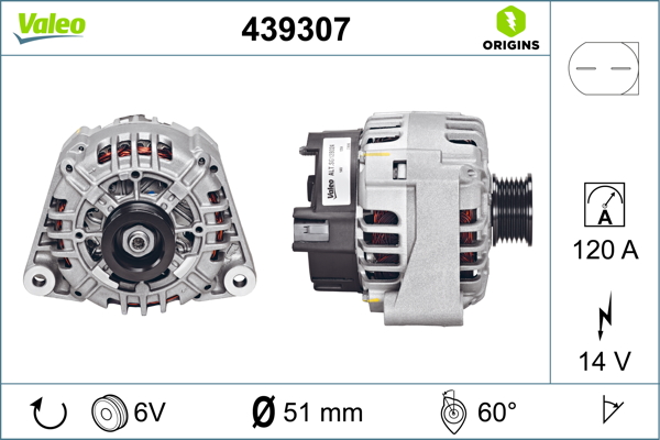 Alternator/Dynamo Valeo 439307