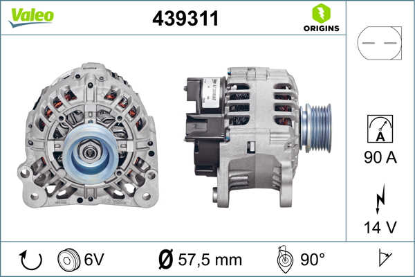 Alternator/Dynamo Valeo 439311