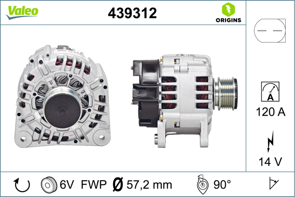 Alternator/Dynamo Valeo 439312