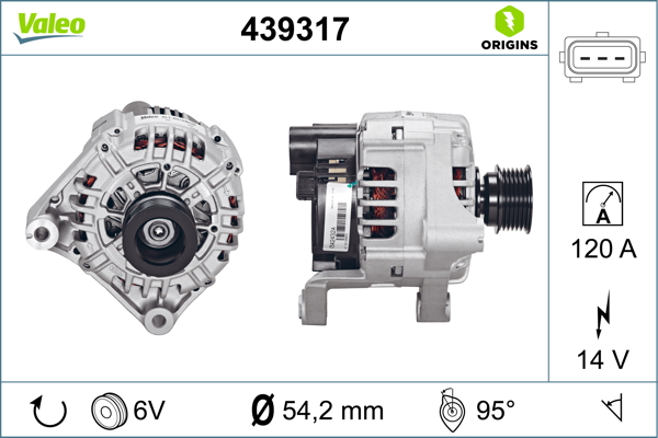 Alternator/Dynamo Valeo 439317