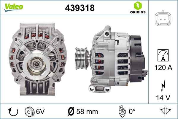Alternator/Dynamo Valeo 439318