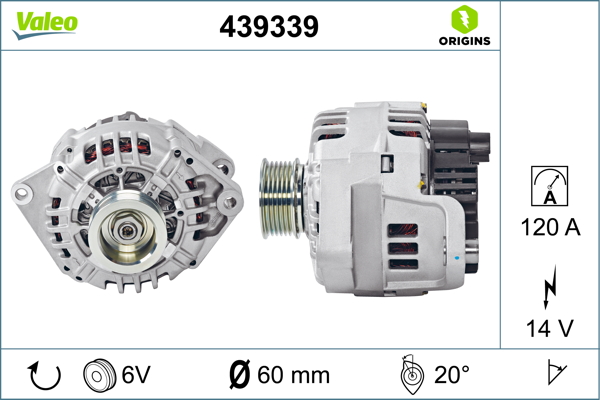 Alternator/Dynamo Valeo 439339