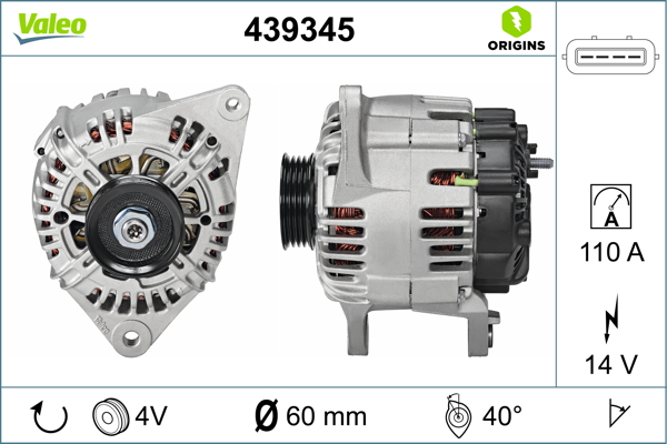 Alternator/Dynamo Valeo 439345