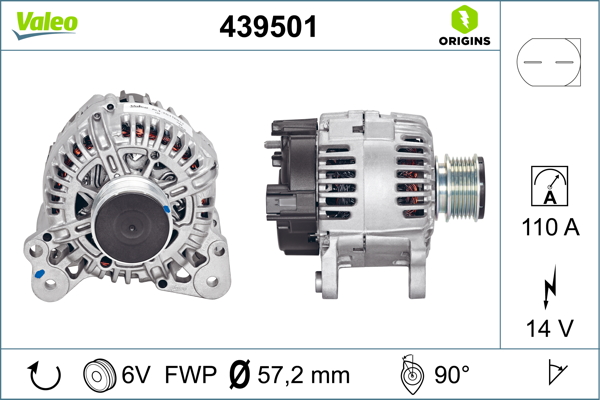 Alternator/Dynamo Valeo 439501