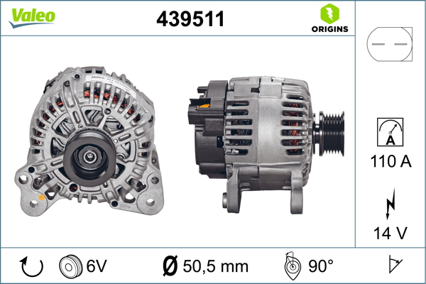 Alternator/Dynamo Valeo 439511