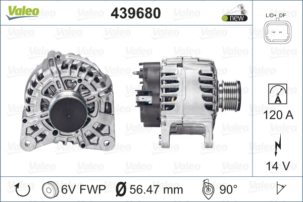 Alternator/Dynamo Valeo 439680
