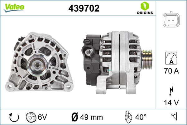 Alternator/Dynamo Valeo 439702