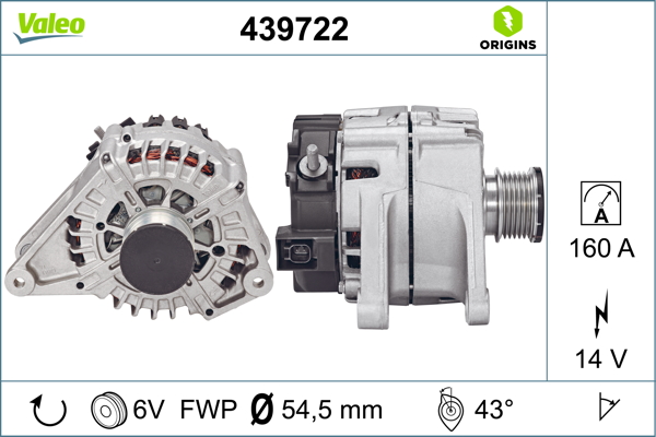 Alternator/Dynamo Valeo 439722