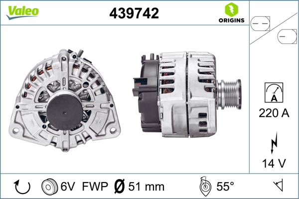 Alternator/Dynamo Valeo 439742